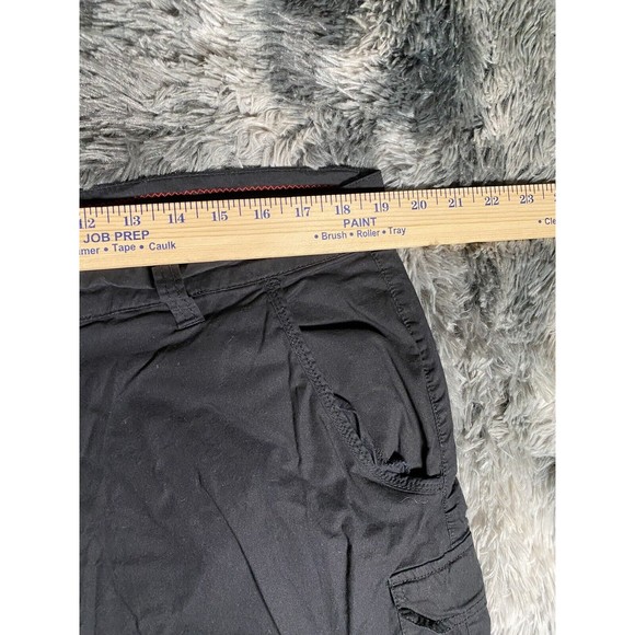 AKADEMIKS Denim Shorts Mens Size 38x12 Black Urban Hip Hop Skater Street Wear - Picture 3 of 8